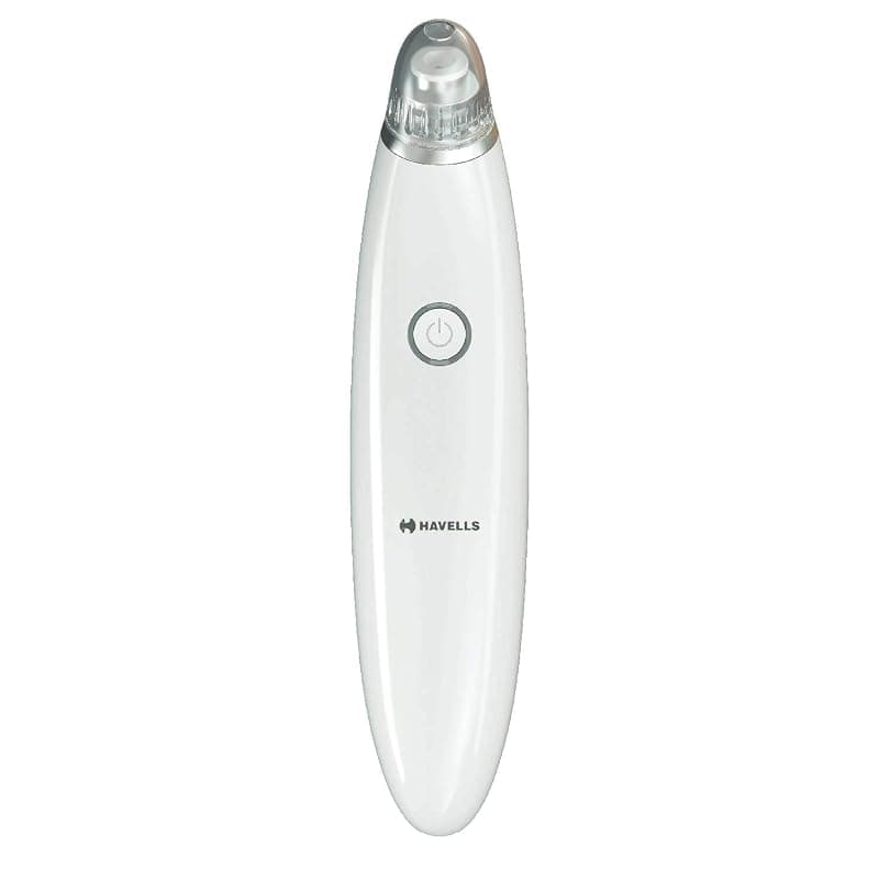Havells Sc5060 Pore Cleanser, Blackhead/Whitehead Remover, 3 Suction Modes - Low/Medium/High, Fast Charge (White)