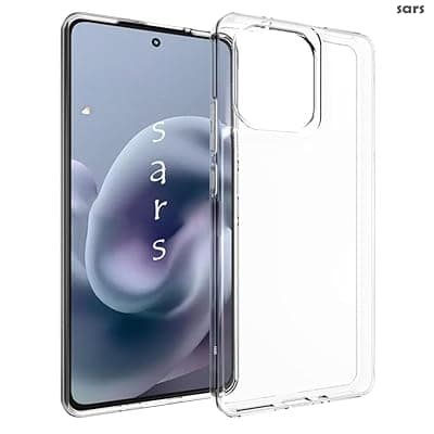 Sars Soft Silicon Protective Flixible TPU Back Case Cover for Motorola Moto G86 Power 5G - Transparent