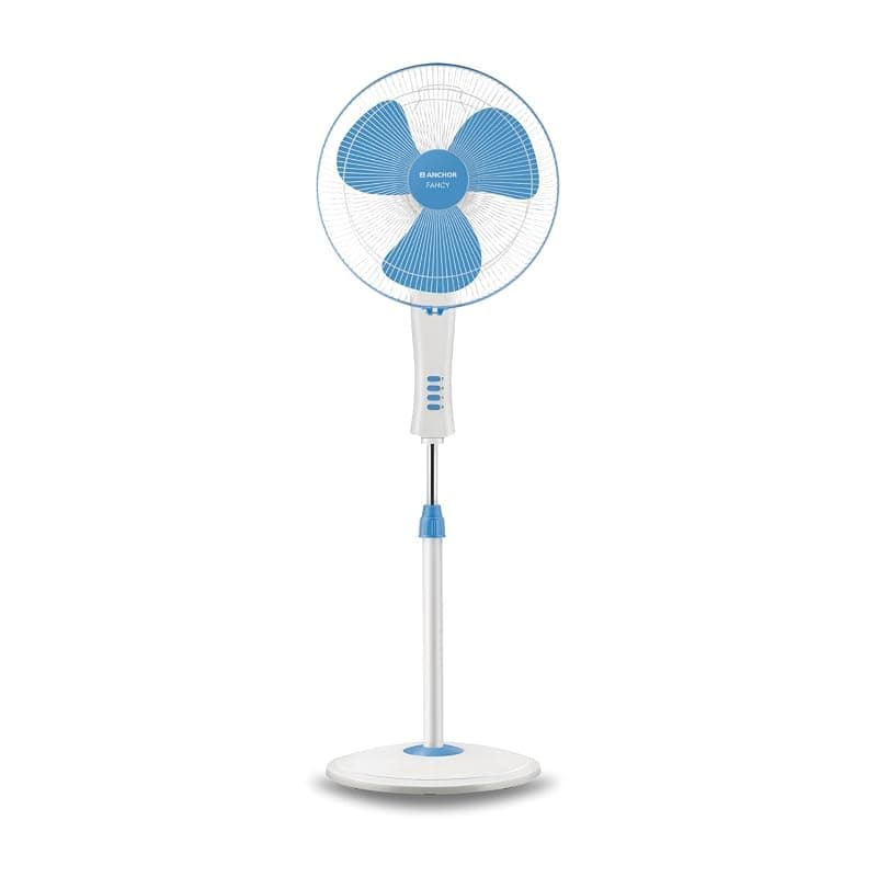 Anchor by Panasonic Fancy Wide 400mm Pedestal Fan | 400 mm Oscillation Fan for Home (2 Yrs Warranty) (Blue, ‎14148BL)