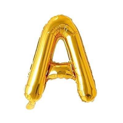 Alphabet Foil balloon, Letters A-Z and Numbers 0-9 in 16 inch | Alphabet foil balloon letters | Golden foil Balloons for Birthday, Other Kind of Parties, Celebrations and Decorations. Letter : (N) (O)