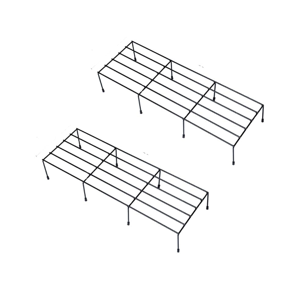 STAND MASTER Metal Black Color 24 inches Rectangular Shape Long Flower Pot/Gamla Stand for Balcony living room Garden Pot Holder Stand (24 inches LPS ) (Set of 2)