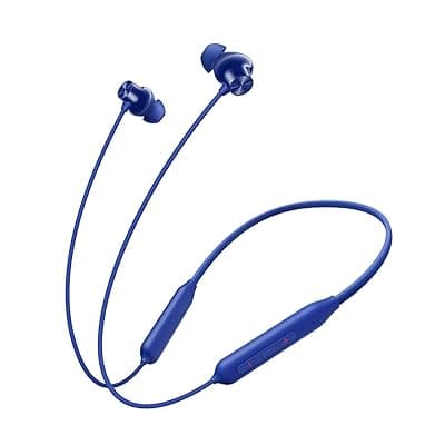 OnePlus Bullets Bluetooth Wireless in Ear Z2 Earphones with Mic, Bombastic Bass, 12.4 mm Drivers, 10 Mins Charge, 20 Hrs Music, 30 Hrs Battery Life, IP55 Dust &amp; Water Resistant (Beam Blue)