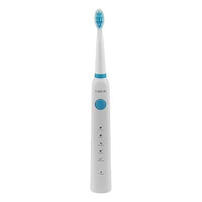 Sonic Electric Rechargeable Toothbrush 1901 Series with Sonic Technology, for Men, Women, Adults with 5 Modes Better Interdental Cleaning | Ipx7 Waterproof | 40,000 Strokes/min | 4 Hour Charge Lasting Upto 30 Days | 3 Brush Head | Extra Soft Bristles