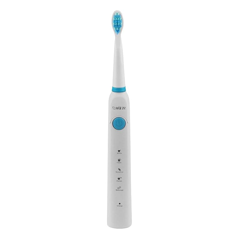 Sonic Electric Rechargeable Toothbrush 1901 Series with Sonic Technology, for Men, Women, Adults with 5 Modes Better Interdental Cleaning | Ipx7 Waterproof | 40,000 Strokes/min | 4 Hour Charge Lasting Upto 30 Days | 3 Brush Head | Extra Soft Bristles