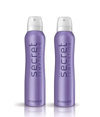 Secret Temptation Romance Deodorant for Women, Pack of 2, (225ml each)