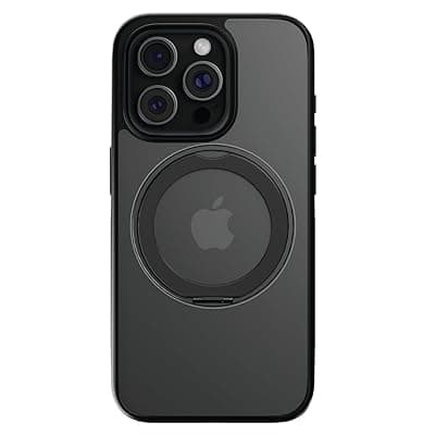 DailyObjects Polycarbonate Case for iPhone 15 Pro Compatible with Mag-Safe Wireless Charging,Halo 2.0 with Rotatable Stand Slim Shockproof Back Cover
