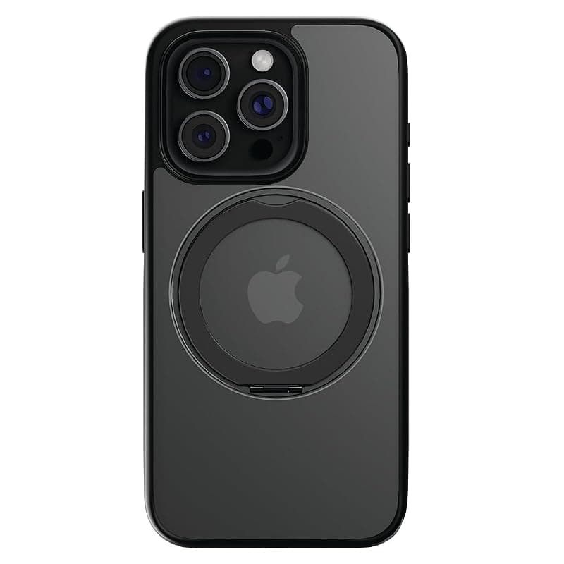 DailyObjects Polycarbonate Case for iPhone 15 Pro Compatible with Mag-Safe Wireless Charging,Halo 2.0 with Rotatable Stand Slim Shockproof Back Cover