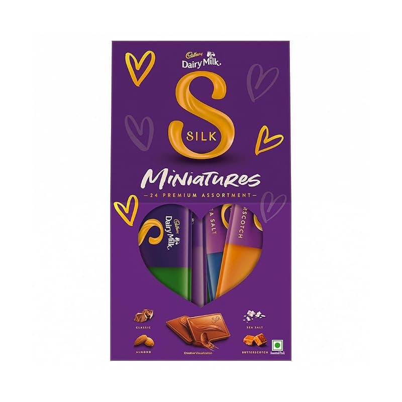 Cadbury Dairy Milk Silk Miniatures Premium Assorted Chocolate Gift pack, 240 g
