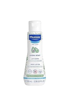 Mustela Hydra Bebe Body Lotion 100ml | Baby Cream & Moisturizer for Face & Body | Baby Body Lotion for Newborns 0–5 Years | Organic Skincare | Ideal for Normal Skin