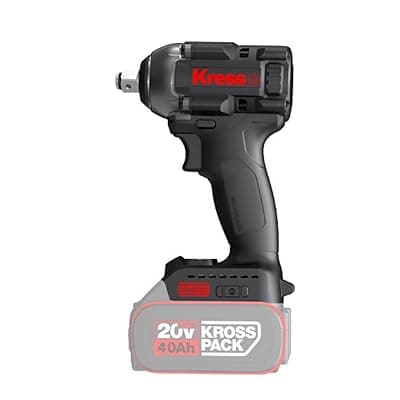 Kress 20V Cordless Impact Wrench 400Nm | KU272.91 | Bare Tool + BMC Case + 2A Charger | Brushless High Torque Wrench for Automotive, Workshop & DIY Use