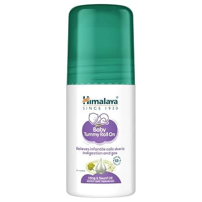 Himalaya Baby Tummy Roll On (40ml) with 5 Natural Oils including Hing, Saunf, Cardamom | Eases Tummy Discomfort & Indigestion | Pediatrician Tested | Clinically Tested