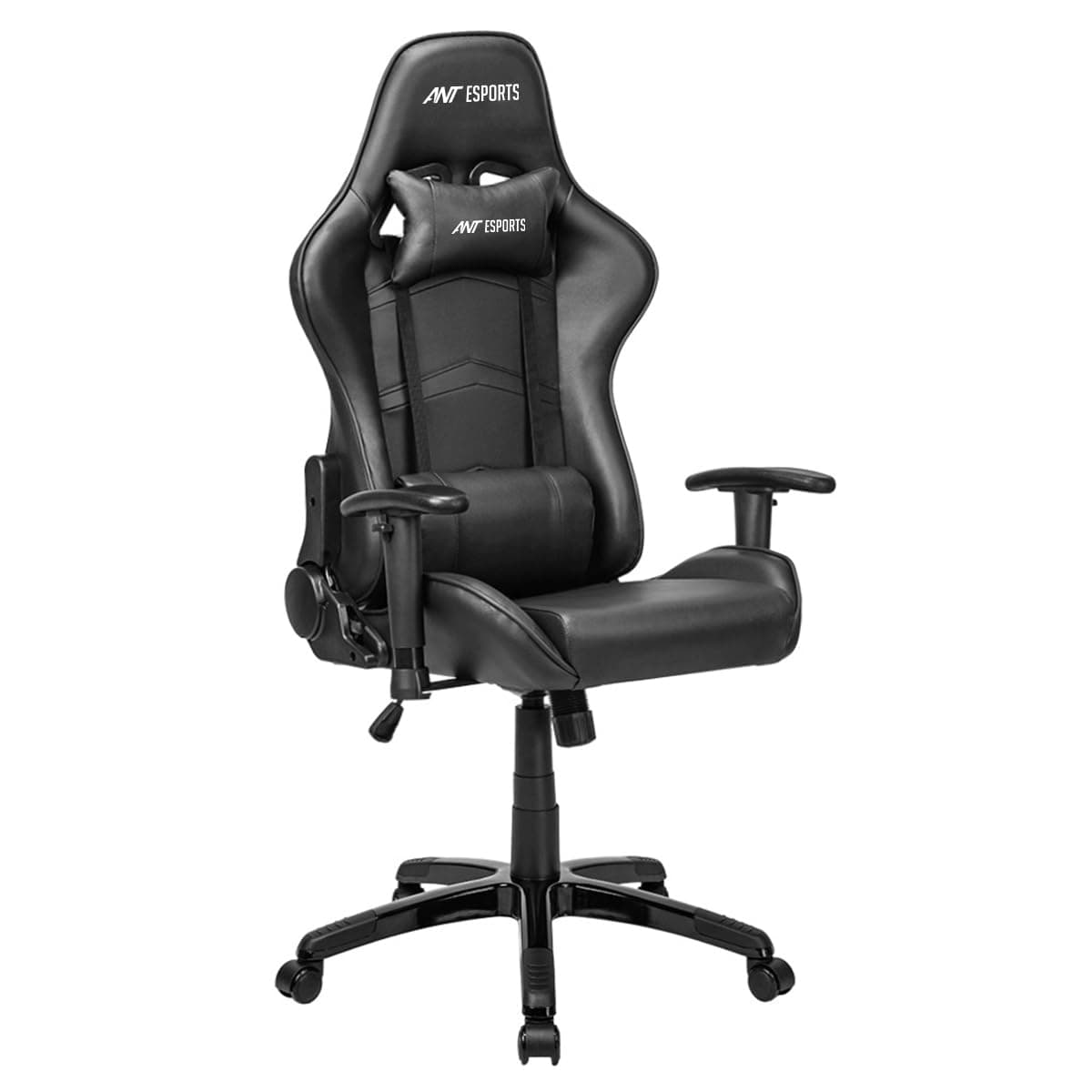 Ant Esports 9077 Ergonomic Gaming Chair, Multifunctional Gaming Chair with Premium PU Leather Upholstery, 2D Armrest, Integrated Neck and Lumbar Support, & 180° Recline - Back