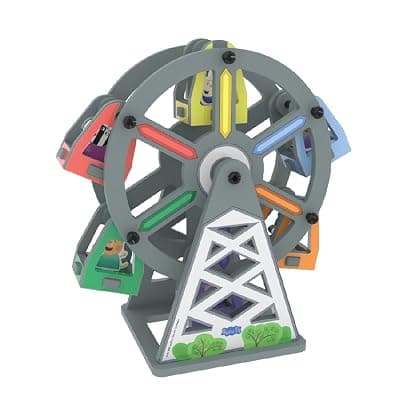 Li'L Wizards Peppa Pig 3D Build N Play|Easy Soft Foam Ferris Wheel|Construction of Wheel|Role Play & Educational Stem Toy|Learning Toy for Kids 3+|Best Gift|Made in India-Multicolor