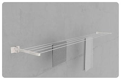 Stainless Steel Foldable Cloth Dryer Stand with Tier | Cloth Stand for Drying | Steel Dress Hanging Rack for Balcony| Blue | 1 - Layer
