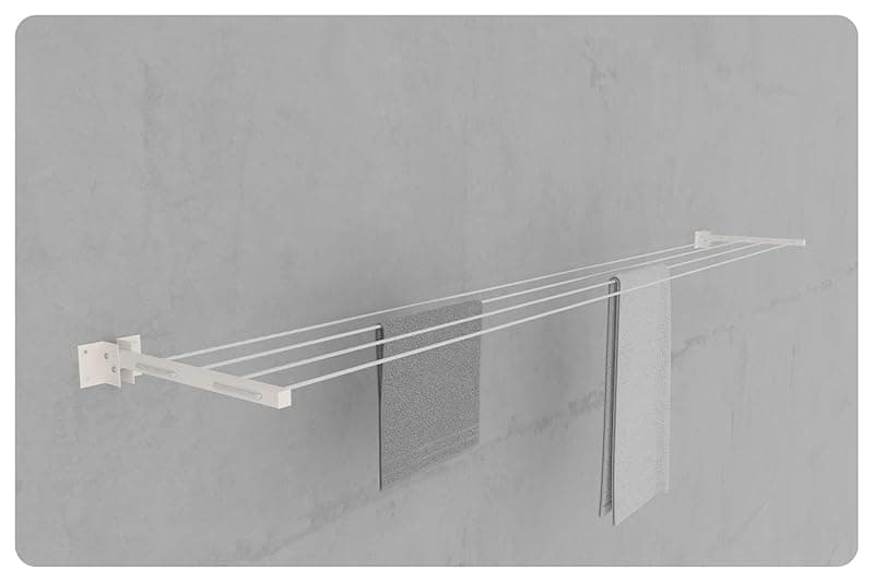 Stainless Steel Foldable Cloth Dryer Stand with Tier | Cloth Stand for Drying | Steel Dress Hanging Rack for Balcony| Blue | 1 - Layer