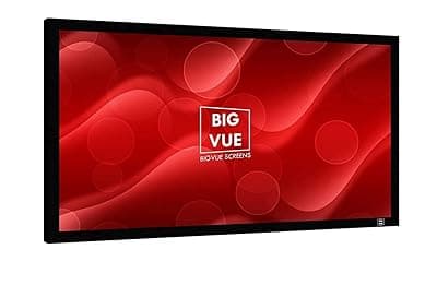 BIG VUE 84 Inches Fixed Frame Projector Screen 16:9 Diagonal Active 3D 4K Ultra HD Projector Screen for Classroom, Home Theater or Office (84 Inch, White)
