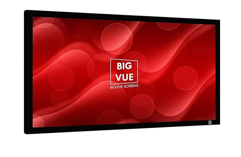 BIG VUE 84 Inches Fixed Frame Projector Screen 16:9 Diagonal Active 3D 4K Ultra HD Projector Screen for Classroom, Home Theater or Office (84 Inch, White)