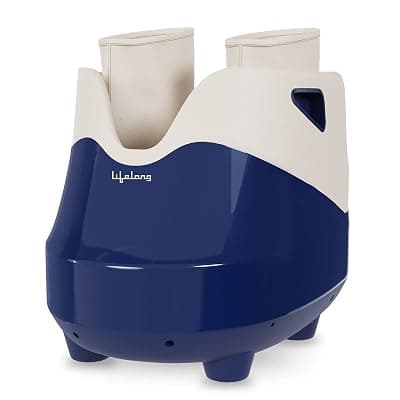 Lifelong LLM396 Electric Foot, Leg &amp; Calf Massager Air Bags &amp; Roller, for Blood Circulation | for Pain Relief | Shiatsu Massager with Kneading Function| 5 Massage Mode Programs, 1 Year Warranty, Blue