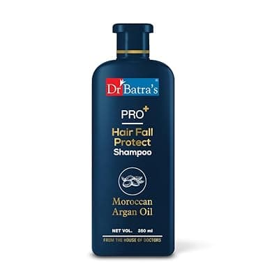 Dr Batra’s PRO+ Anti Hair Fall Control Shampoo | Doctor-Backed Hair Fall Control | With Moroccan Argan Oil, Biotin & Thuja | Sulphate & Paraben Free | For Men & Women (350 ml)