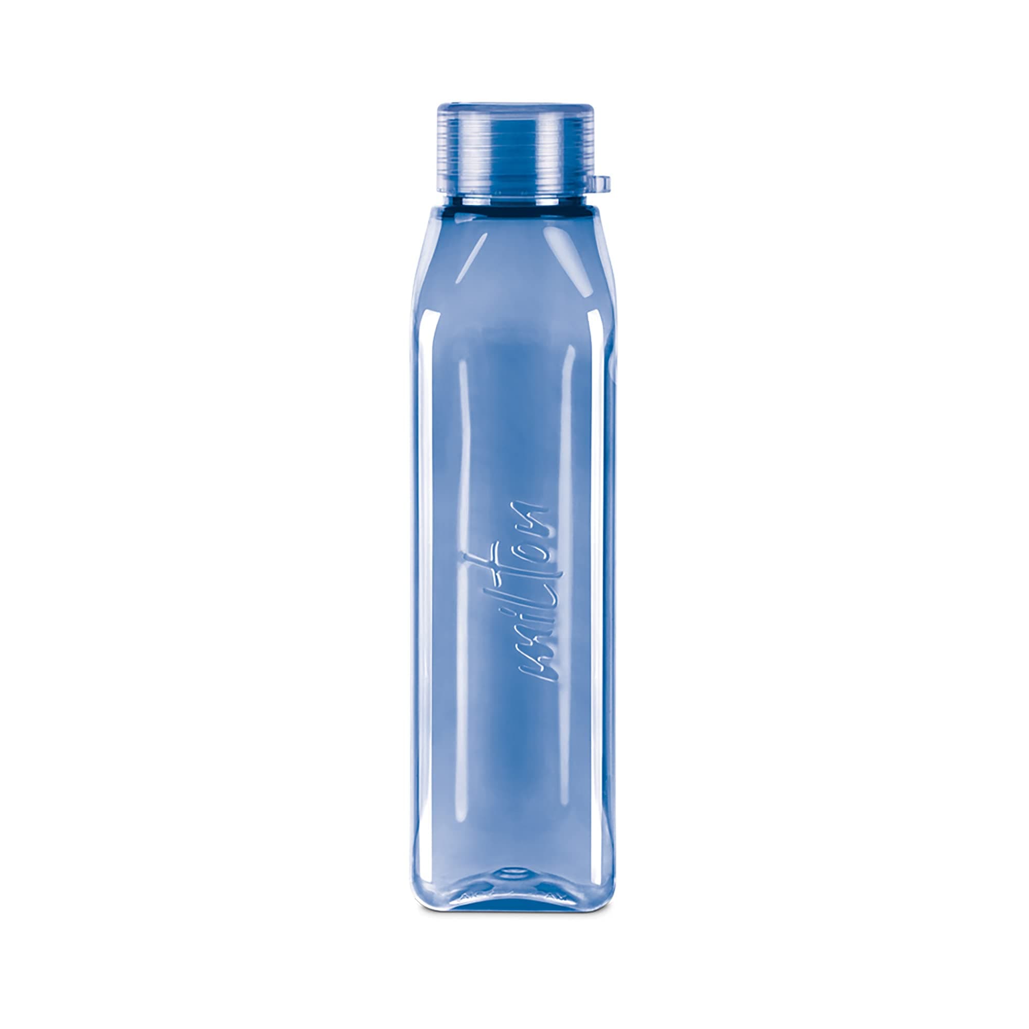 MILTON Prime 1000 Water Bottle, 1 Litre, Reusable Plastic Fridge Bottle, BPA Free and Leak Proof Bottles for Travel, Work, Pack of 1, Blue
