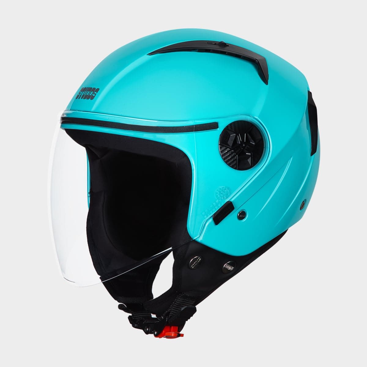 STUDDS Vogue ISI Certified Open Face Motorcycle Helmet for Men and Women with Clear Visor