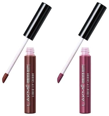 LAKMÉ Forever Matte Liquid Lip Colour, Mauve Ecstasy, 5.6 Ml & Lakme Forever Matte Liquid Lip Colour, Brown Espresso, 5.6 Ml