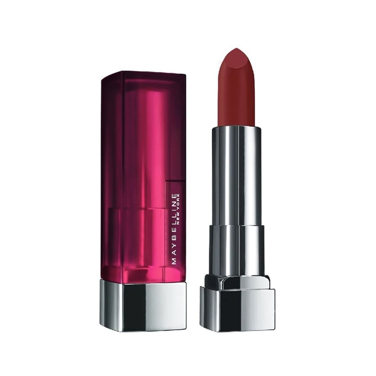 Maybelline New York Color Sensational Creamy Matte Lipstick lasts up to 12 Hours, Hydrate Lips, Rich Creamy Lipstick with Shea Butter, Available in 42 Shades - Burgundy Blush, 3.9g