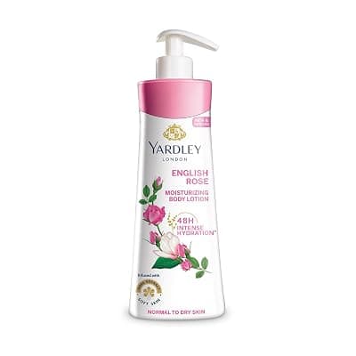 Yardley London English Rose Moisturizing Body Lotion With Germ Shield| Infused With Rose &amp; Geranium Oil| Daily Use Hand &amp; Body Lotion With Vitamin C &amp; B3 For Women| 400ml