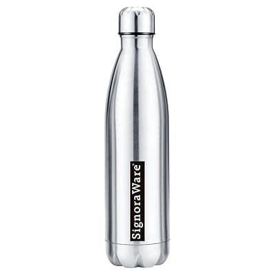 Signoraware Aqualene Vacuum Steel cola Hot and Cold bottle 1000ml,Multicolour (1 Piece)