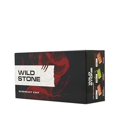 Wild Stone Ultra Sensual, Forest Spice and Musk Soaps for Bath, (Pack of 6, 100gm each) | Grade 1 soaps | Refreshing Bath Soap for Men | Skin-Friendly and Energizing
