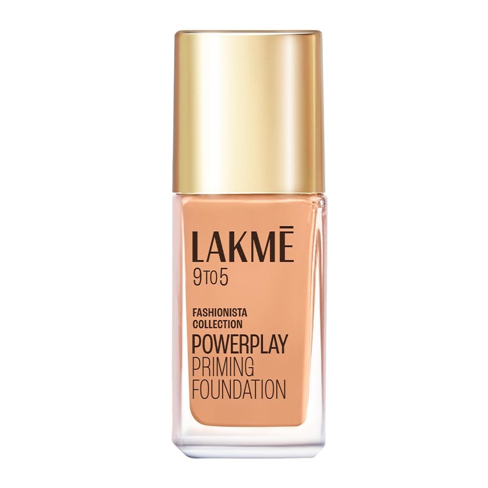 LAKMÉ Powerplay Priming Foundation, Natural, Flawless Finish, Medium To Full Coverage, Built in Primer, Long Lasting Liquid, SPF 20, Neutral Medium, 25ml