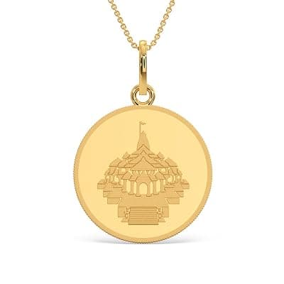 Kalyan Jewellers 24K (999) Purity Ayodhya Gold Coin Pendant 5 Gms