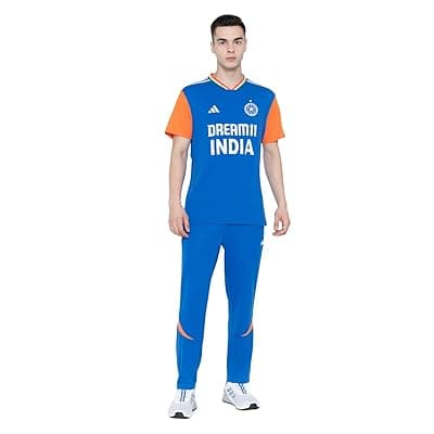 adidas x Team India Cricket T20 Fan Jersey – Men’s Lightweight, Breathable, Comfortable Sportswear for Training, Match Day, Outdoor Activities, Casual Wear for All Season
