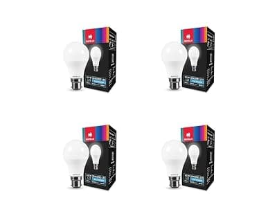 Havells 8.5w LED Sensor Bulb for Home &amp; Office |B22 LED Bulb Base |Cool Day White Light (6500K) |4Kv Surge Protection |High Voltage Protection |Eco Friendly Energy Efficient | Pack of 4