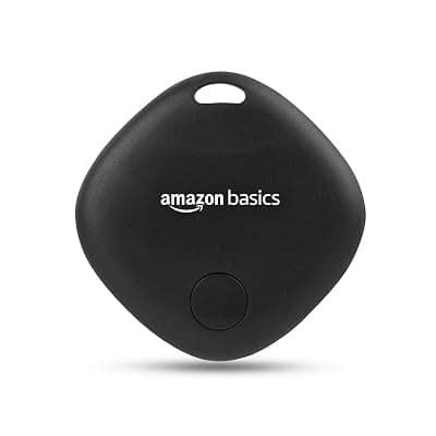 Amazon Basics Aero Tag for iOS | Apple Find My Network Tracker | Bluetooth 5.3 | No SIM Needed | Anti-Lost &amp; Loud 80dB Alert | Item Finder- Keys, Wallets, Bags |Lightweight &amp; 1-Year Battery(Black)