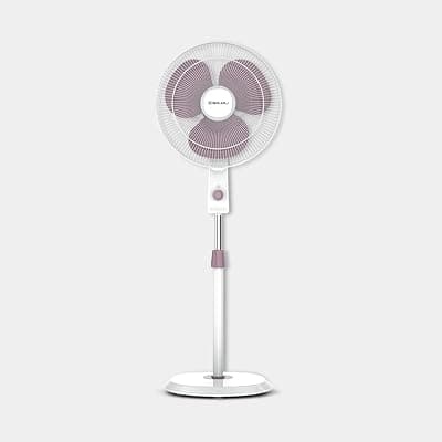 Bajaj Robusto 400mm Oscillating Pedestal Fan for Home | DuraBreezeTM Technology | Surge Protection | 100% Copper Motor | High Air Delivery | Modern Décor | 3 Years Warranty 【Lavender & White】