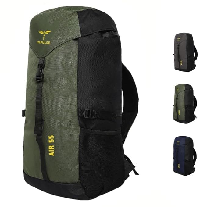 Impulse rucksack bags 60 litres travel bag for men tourist bag for travel backpack for hiking trekking Bag for men camping Queo with 1 Year Warranty