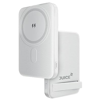 JUICE OJP1001-10000 mAh Magnetic 15W Wireless Output Magsafe Power Bank | 22.5 Wired Output Compatible with iPhone 12 & Above | Type-C Input/Output (White)…