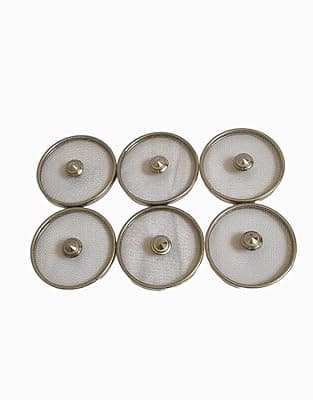 Stainless Steel Small Round Net Lid/Cover to Cover Cup or Glass for Home and Kitchen-(Pack of -6)