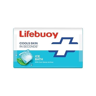 LIFEBUOY Ice Bath Soap Combo Pack of 5, 125g each, for Rapid Heat Relief, with Menthol and Cool Sense Actives, Refreshing Fragrance, Designed for Indian Summer, for Men and Women
