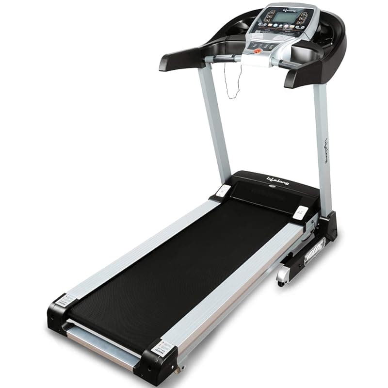 Lifelong FitPro Motorised Treadmill (3 HP Peak) for Home with 12 preset Workouts, Max Speed 14km/hr |Max User Weight 110kg with Installation Assistance