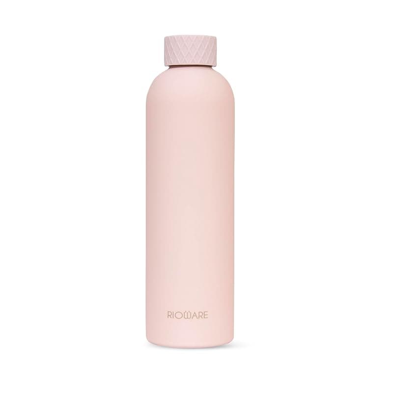Rioware® Rubber Coated Vaccum Insulated Water Bottle 750ml Hot Water Bottle, 750ml Thermosteel Water Bottles for Travel, Home, Office, School, Gym, Adults, Water Bottle Hot and Cold, Pink