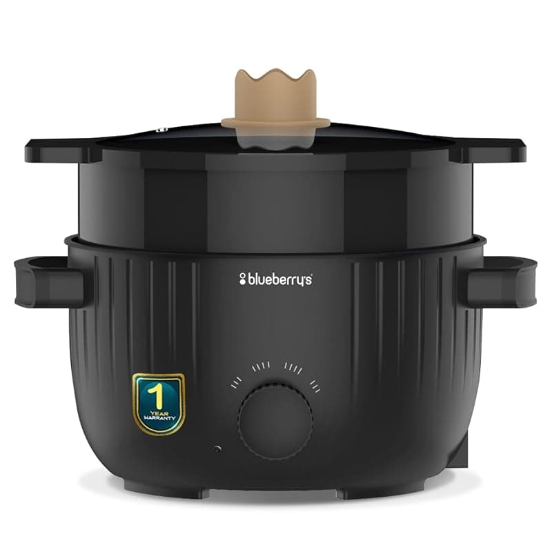 Blueberry's ᴾᴿᴼᶜᴼᴼᴷ 𝟯-𝗟𝗶𝘁𝗲𝗿 1000-Watts Multi-Purpose Cooking Pot Electric Kettle, Dual Power Modes, Quick Boiling, Overheat Protection, Boil-Dry Protection with 1-Year Warranty