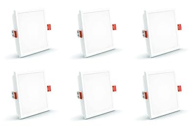 Crompton Star Lord 3IN1 | Recessed Downlighter | 10W | Square | 3IN1 Mood Lighting | Multi-colour | Pack of 6 | False Ceiling mounted | BIS Safe Wire