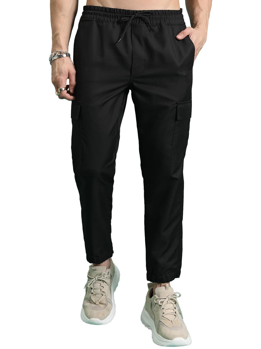 Highlander Men's Cargo Jogger Trousers| Utility Pockets | Trouser for Men | Men Trousers