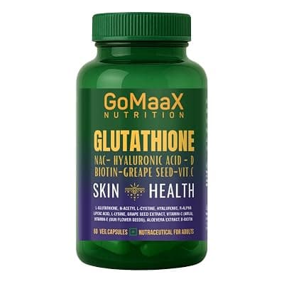 Glutathione Capsules, 60 Veg Capsules For Skin Health, L-Glutathione With Vitamin E, C, Hyaluronic Acid,D- Biotin Supplement &amp; Grape Seed Extract For Face and Skin Antioxidant