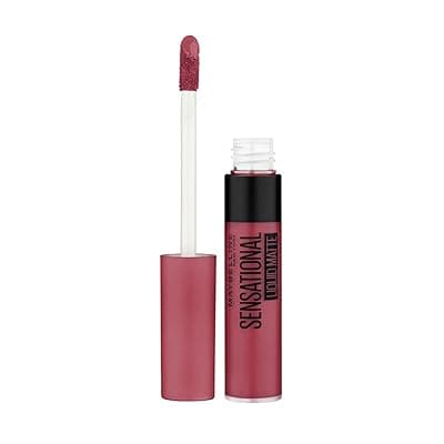 Maybelline New York Sensational Liquid Matte Lipstick, Non-sticky, Non-drying Lipstick, Hassle-Free &amp; Precise Application, Long-lasting Liquid Matte Lipstick - 23 Untamed Rose|7ml