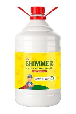 Shimmer Floor &amp; Surface Cleaner Phenyl – 5L Mega Jar | Power Lemon Booster Formula | Long Lasting Fragrance