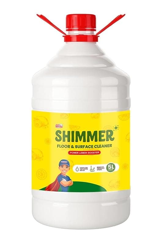 Shimmer Floor &amp; Surface Cleaner Phenyl – 5L Mega Jar | Power Lemon Booster Formula | Long Lasting Fragrance