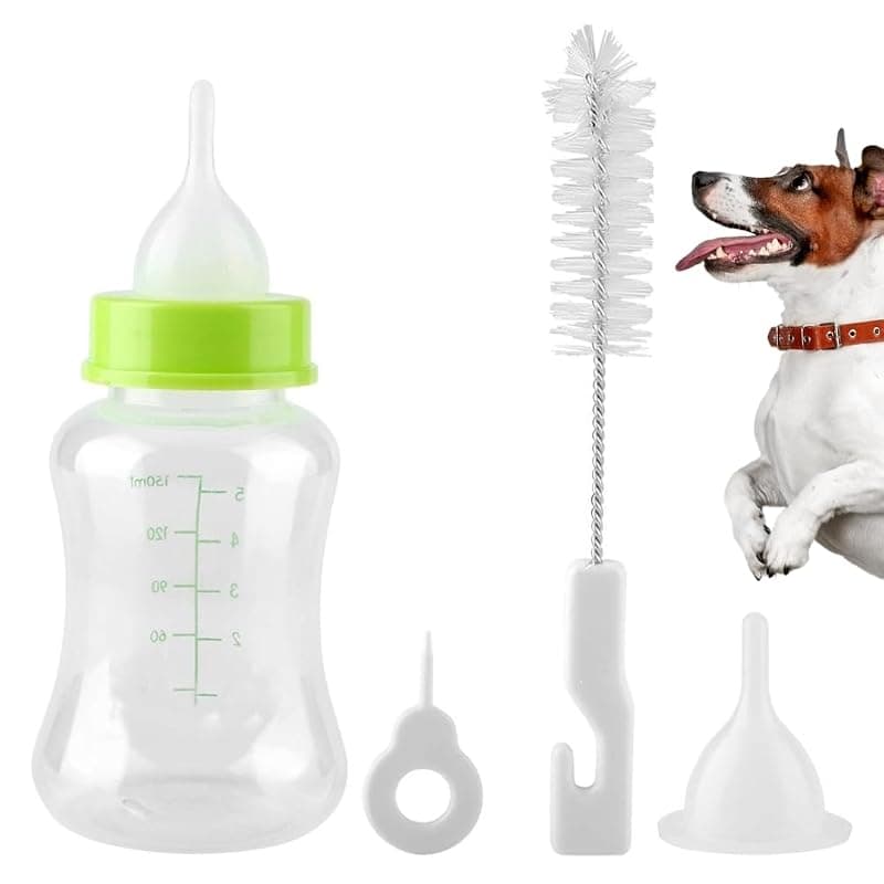Western Era 150ml Puppy &amp; Dog Milk Bottle - Easy-to-Clean Design for Hassle-Free Feeding, Travel-Friendly Design, Leak-Proof, Safe and Convenient (150 ML)
